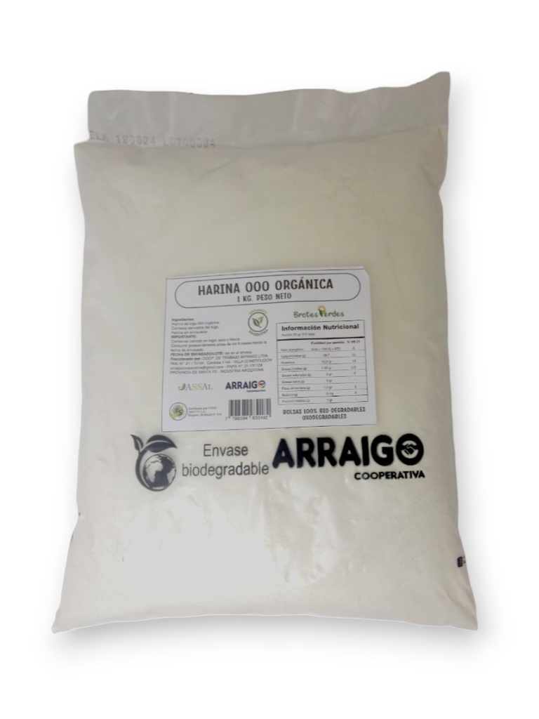 HARINA 000 ORGANICA BROTES VERDES X 1KG