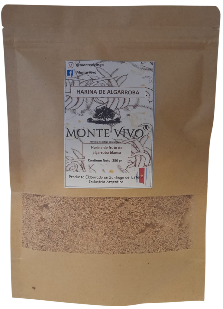 HARINA ALGARROBA MONTE VIVO X 250 GRS