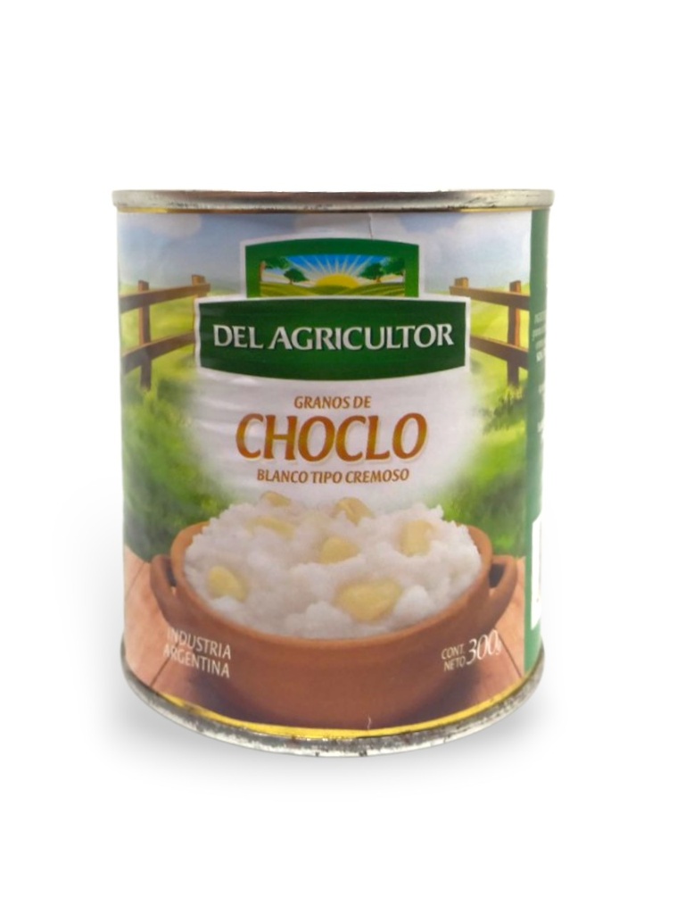 GRANOS CHOCLO BLANCO TIPO CREMOSO EN LATA  DEL AGRICULTOR X 350 GRS