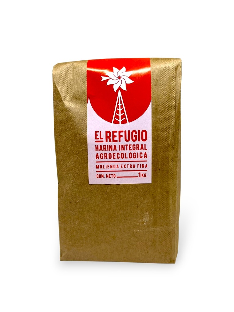 HARINA TRIGO INTEGRAL EXTRA FINA AGROECOLOGICA EL REFUGIO X 1 KG