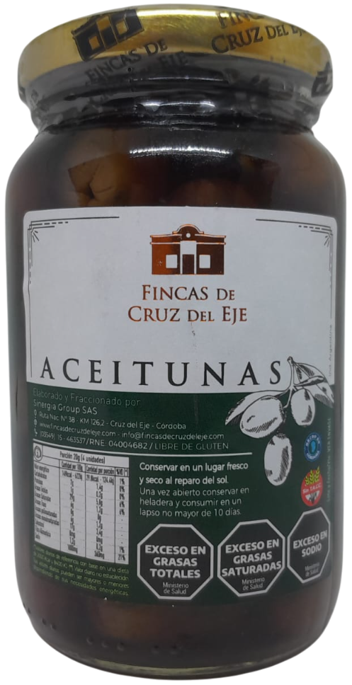 ACEITUNAS NEGRAS FINCAS DE CRUZ DEL EJE X 250 GRS