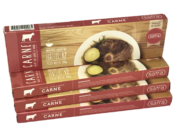 ​CALDO EN CUBOS SABOR CARNE COOPERATIVA SAFRA X 12 U