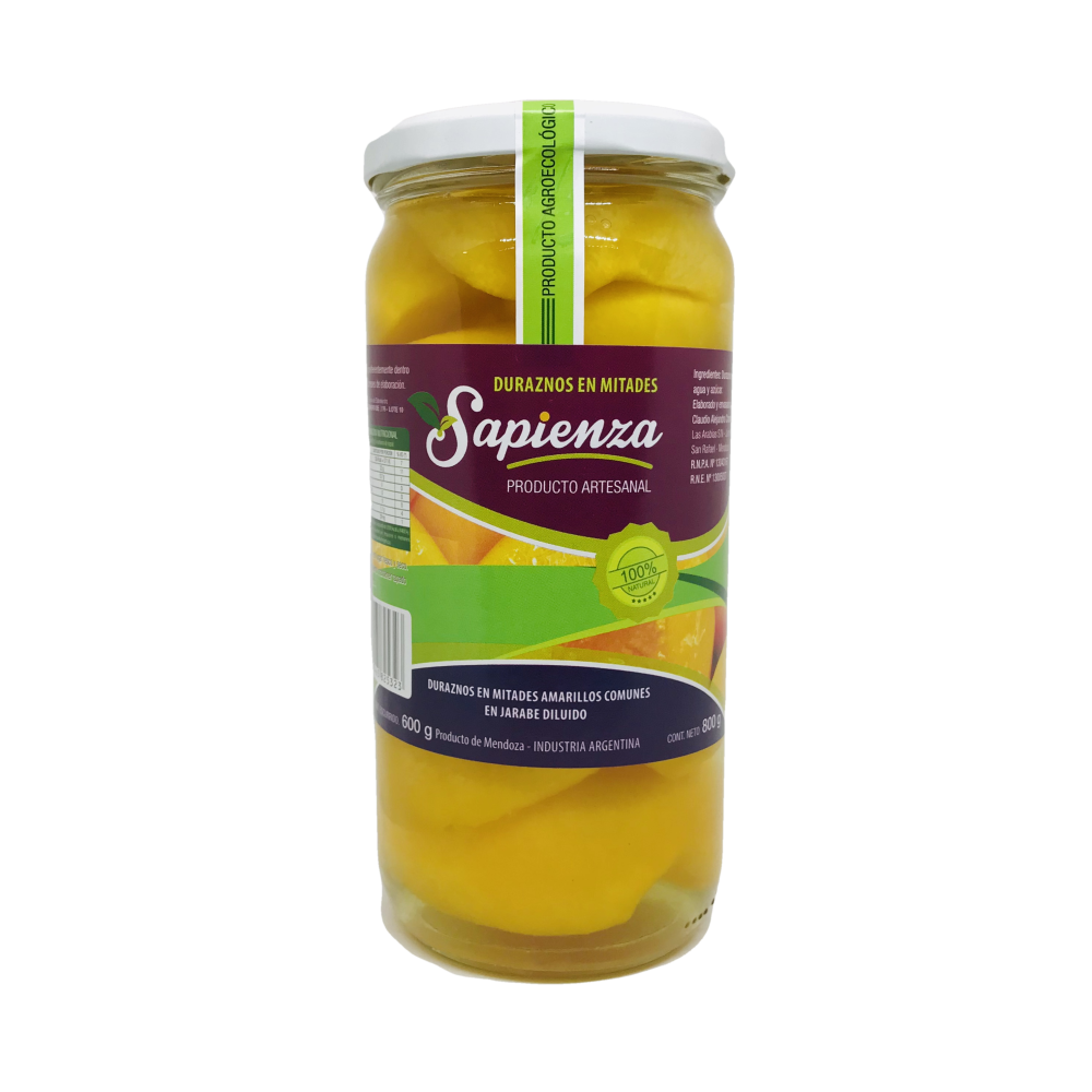 DURAZNOS ALMIBAR SAPIENZA X 600 GRS