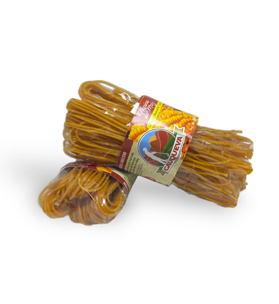 FIDEOS MAIZ AMARILLO CRIOLLO CAUQUEVA X 300 GRS