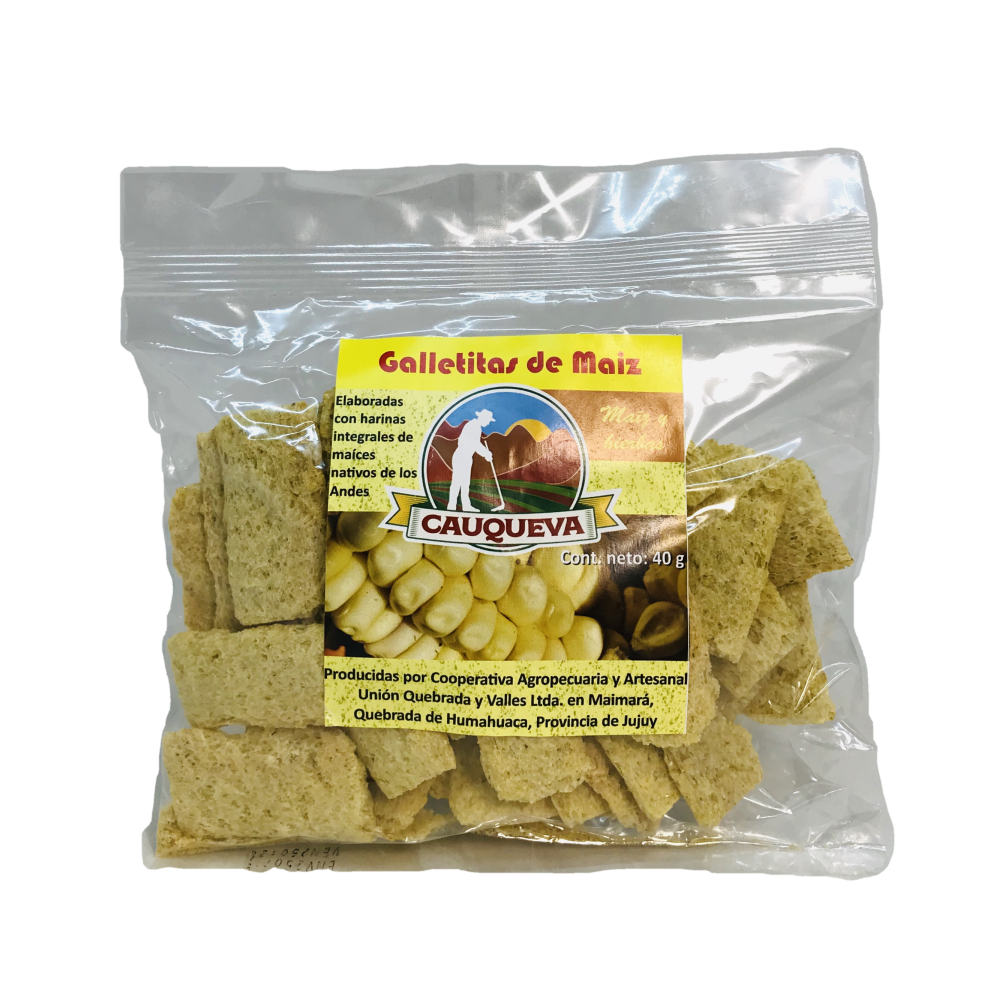 GALLETAS MAIZ CAPIA HIERBAS CAUQUEVA X 40 GRS