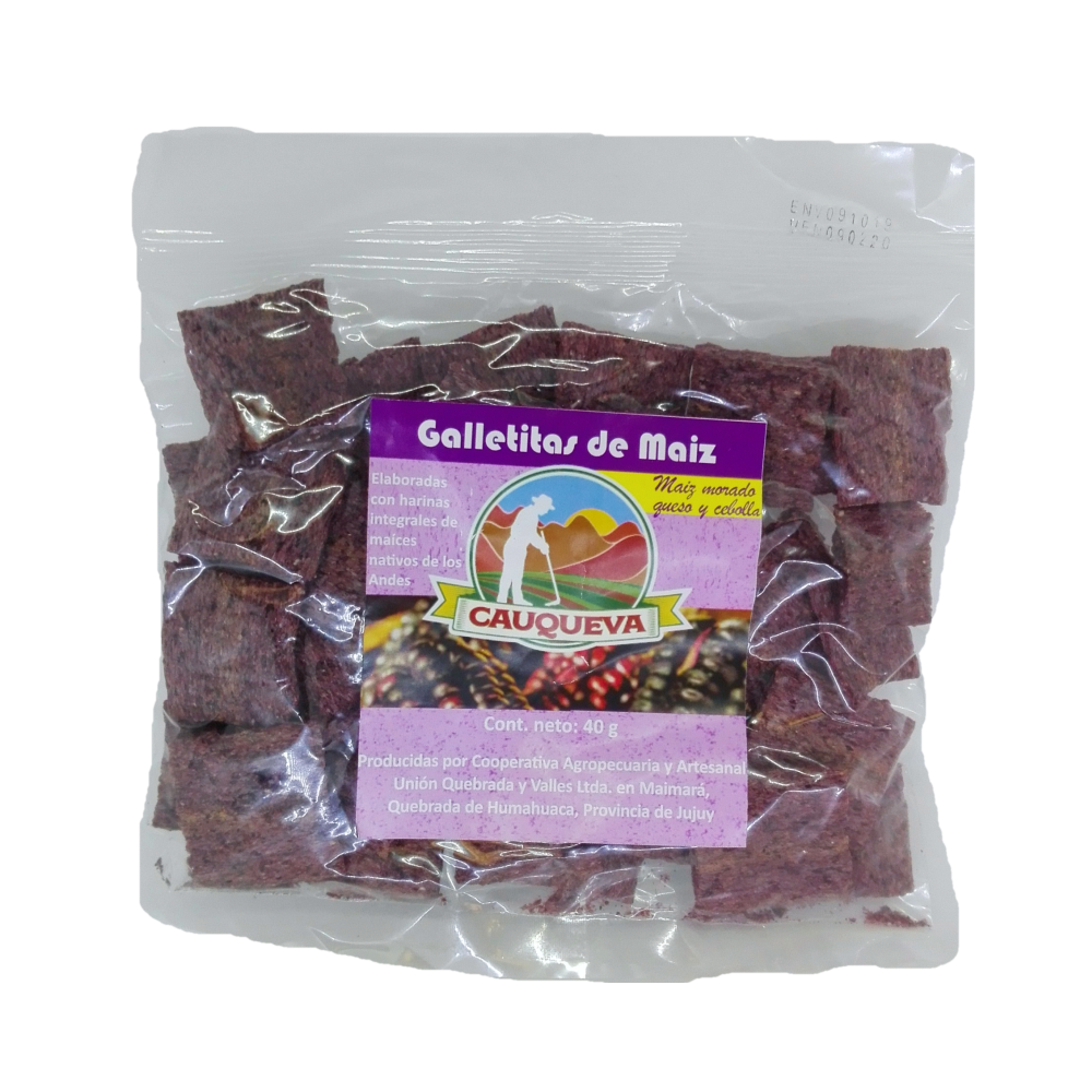 GALLETAS MAIZ MORADO CAUQUEVA X 40 GRS