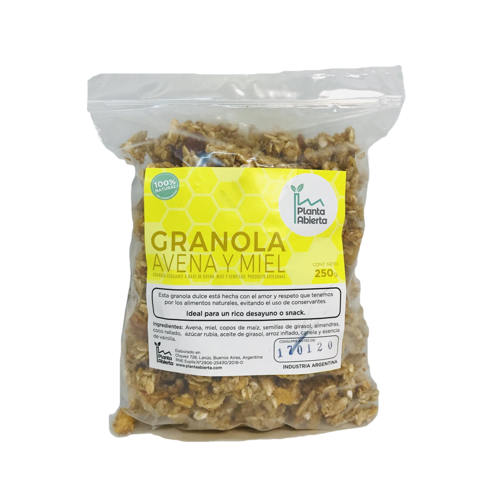 GRANOLA CLÁSICA PLANTA ABIERTA X 250 GRS