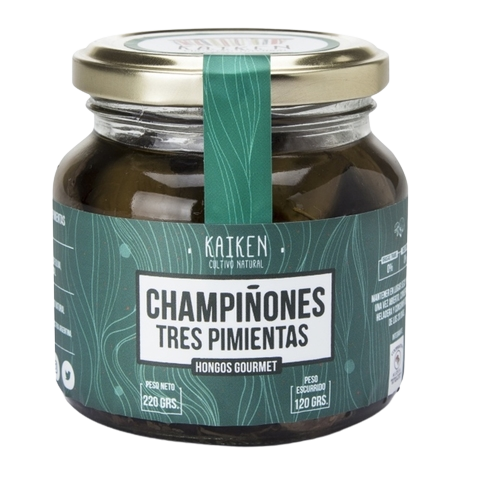 HONGOS CHAMPIÑONES 3 PIMIENTAS KAIKEN X 220 GRS