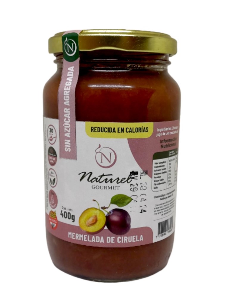 MERMELADA CIRUELA NATUREL GOURMET X 400 GRS