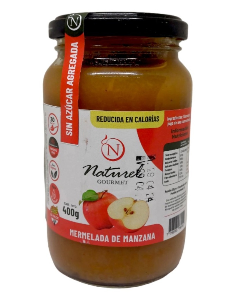 MERMELADA MANZANA NATUREL GOURMET X 400 GRS