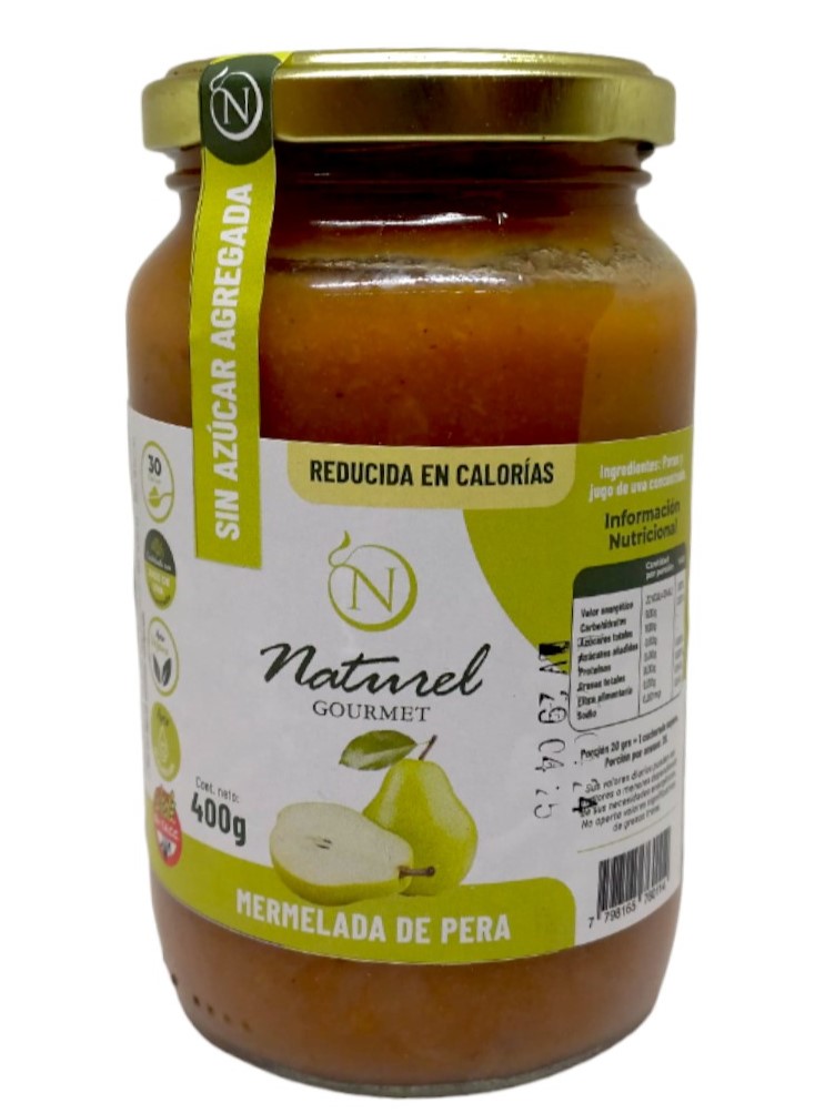 MERMELADA PERA NATUREL GOURMET X 400 GRS