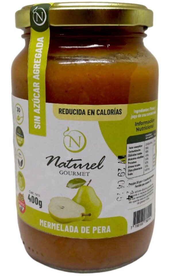 MERMELADA PERA NATUREL GOURMET X 400 GRS
