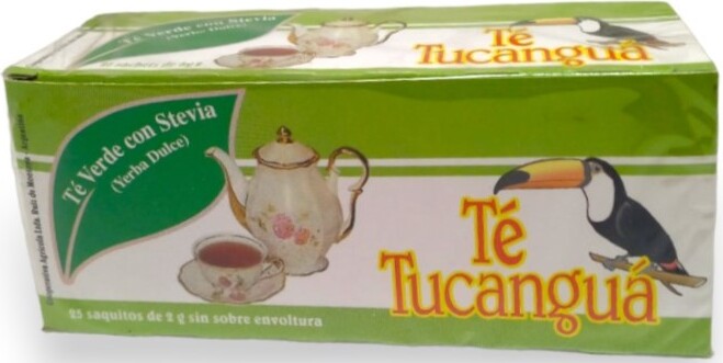 ​​TE VERDE CON ESTEVIA SAQUITOS TUCANGUA CAJA X 25 U