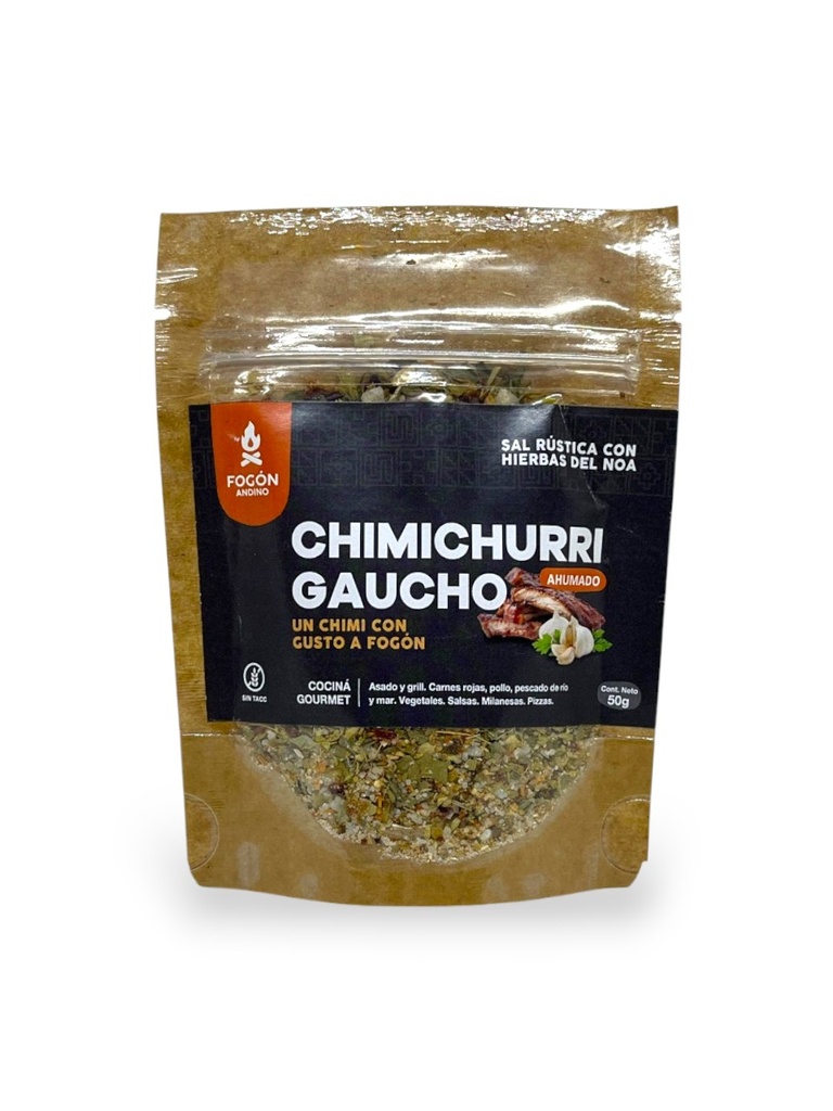 SAL RUSTICA CHIMICHURRI GAUCHO AHUMADO -FOGON ANDINO X 50 GRS