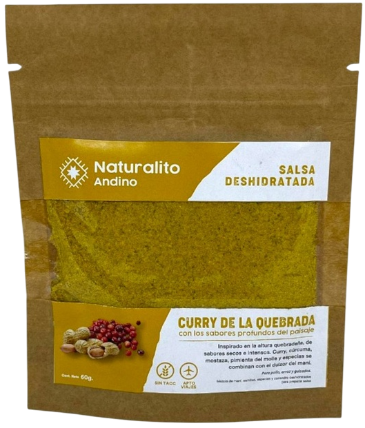 SALSA DESHIDRATADA CURRY DE LA QUEBRADA NATURALITO ANDINO X 60 GRS
