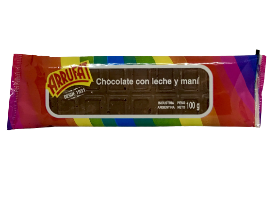 TABLETA CHOCOLATE CON MANI ARRUFAT X 100 GRS 