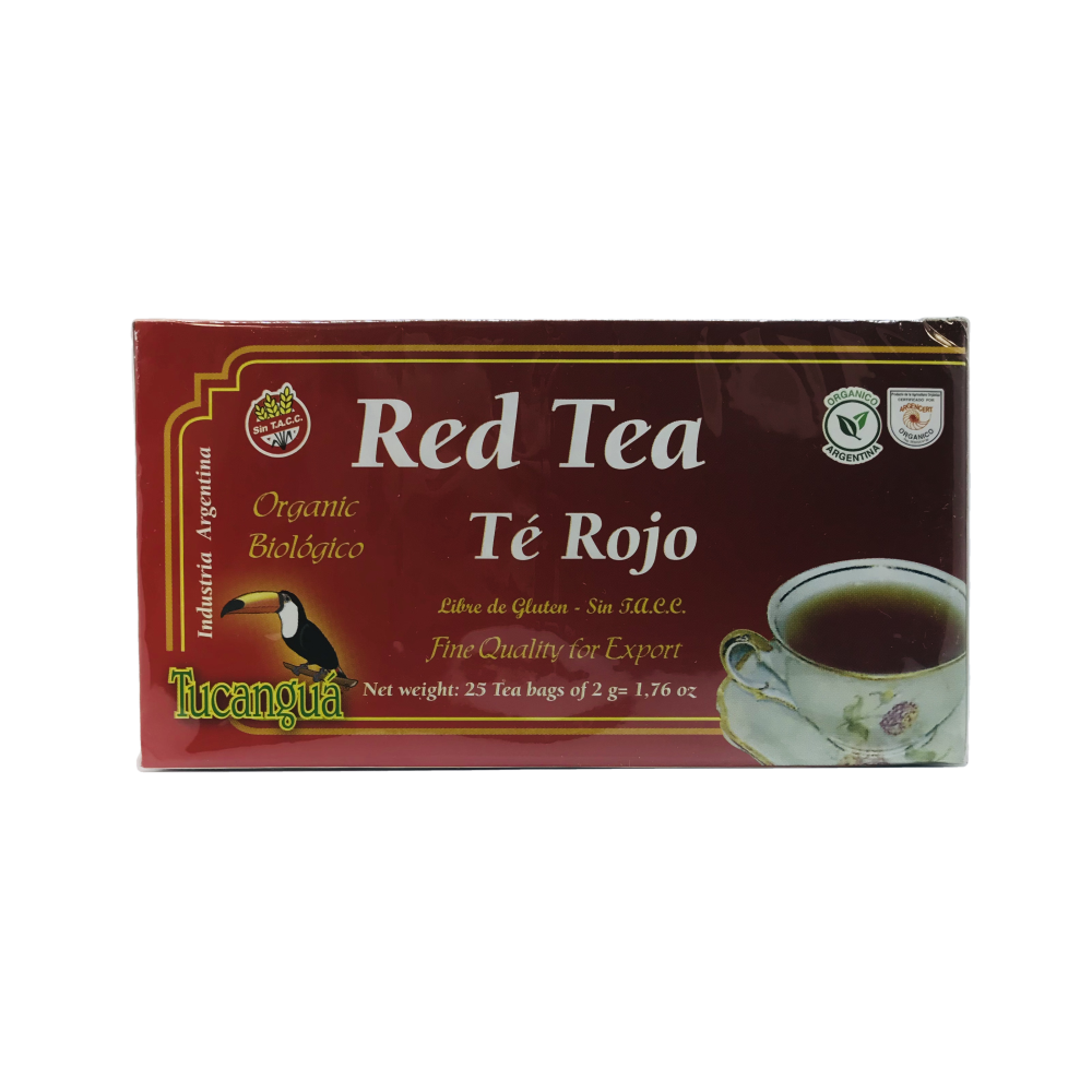 ​​​TE ROJO ORGANICO SAQUITOS TUCANGUA CAJA X 25 U