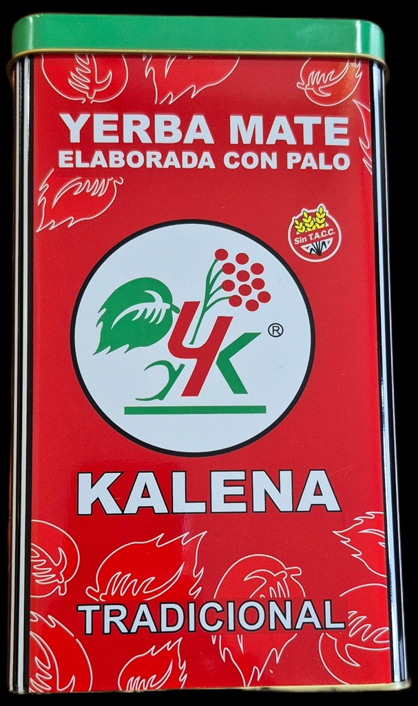 LATA ROJA CON PICO VERTEDOR YERBA MATE KALENA  
