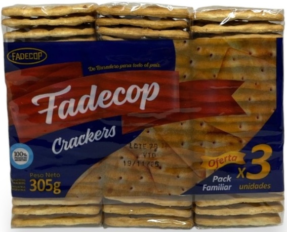 CRACKERS FADECOP PACK X 3 unidades