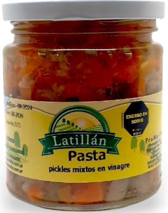 PASTA PICKLES MIXTOS EN VINAGRE LATILLAN X 140 GRS