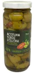 [p0260] ACEITUNA VERDE RELLENA TOMATE SECO CUCHIYACO X 200 GRS