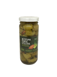 [p0260] ACEITUNA VERDE RELLENA TOMATE SECO CUCHIYACO X 200 GRS