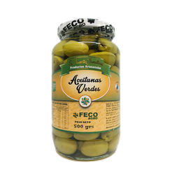 [p0264] ​​​​​ACEITUNA VERDE SALMUERA LA HUERTA FAMILIAR X 500 GRS