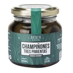 [p0149] HONGOS CHAMPIÑONES 3 PIMIENTAS KAIKEN X 220 GRS