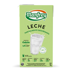 [p1158] LECHE UAT DESCREMADA HOMOGENEIZADA X 1L MANFREY