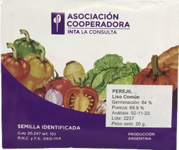 [p2616] ​​​SEMILLAS PEREJIL INTA X 20 GRS