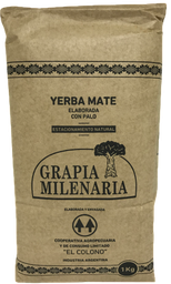 [p0384] ​​​​​​YERBA MATE GRAPIA MILENARIA -P. MADERA- X 1 KG
