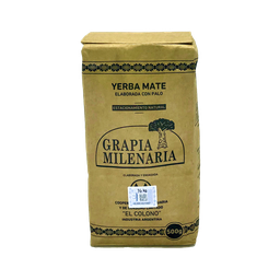 [p0383] YERBA MATE GRAPIA MILENARIA -P. MADERA- X 500 GRS