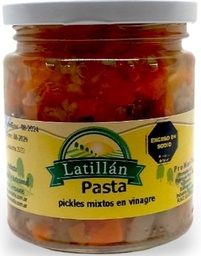 [p1423] PASTA PICKLES MIXTOS EN VINAGRE LATILLAN X 140 GRS