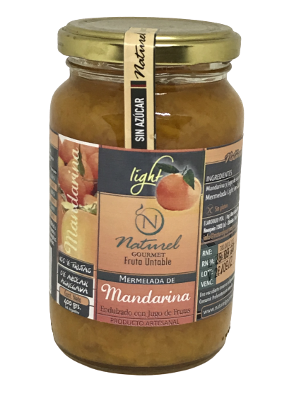 MERMELADA MANDARINA NATUREL GOURMET X 400 GRS